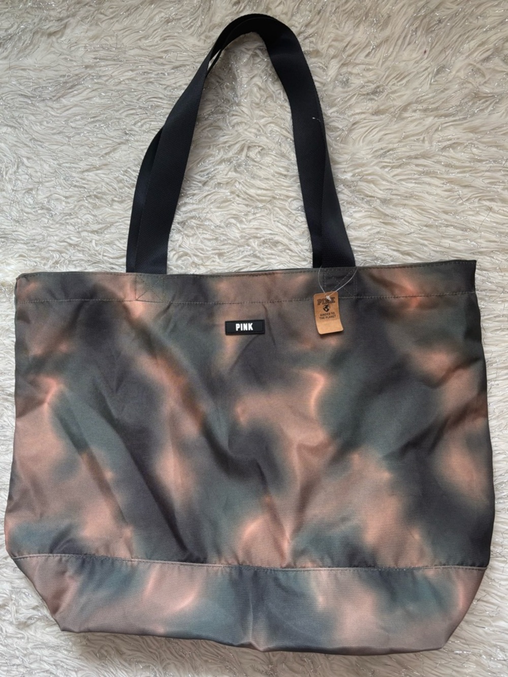 PINK Victoria's Secret Camo Tote Bag  with Black Trim